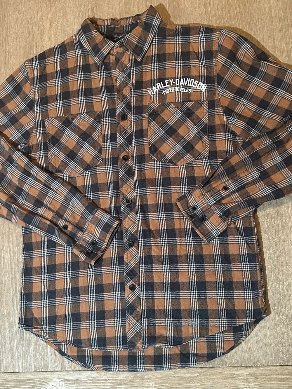 Harley Davidson button up plaid size medium